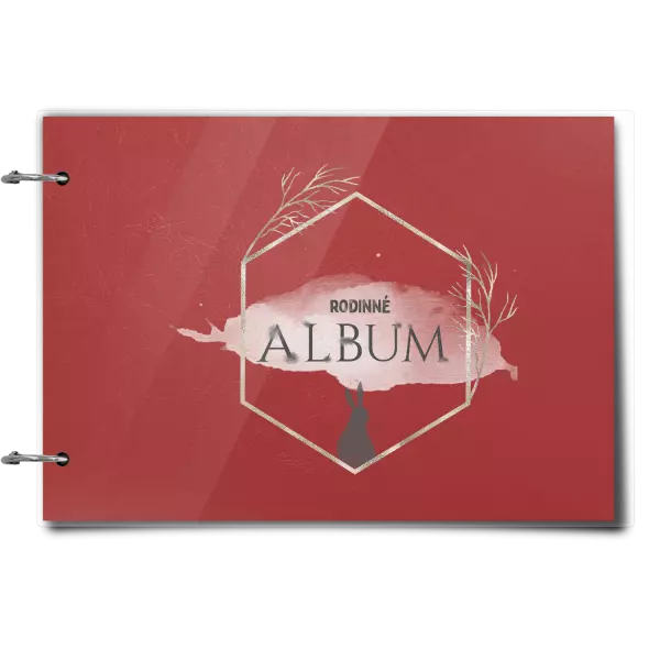 Plexi album sa sponami Zajac v zlatom šesťuholníku