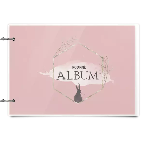 Plexi album sa sponami Zajac v zlatom šesťuholníku