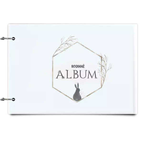 Plexi album sa sponami Zajac v zlatom šesťuholníku
