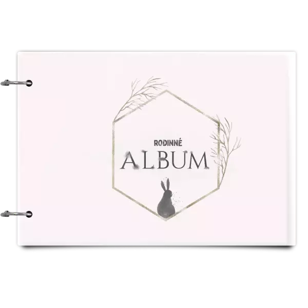 Plexi album sa sponami Zajac v zlatom šesťuholníku