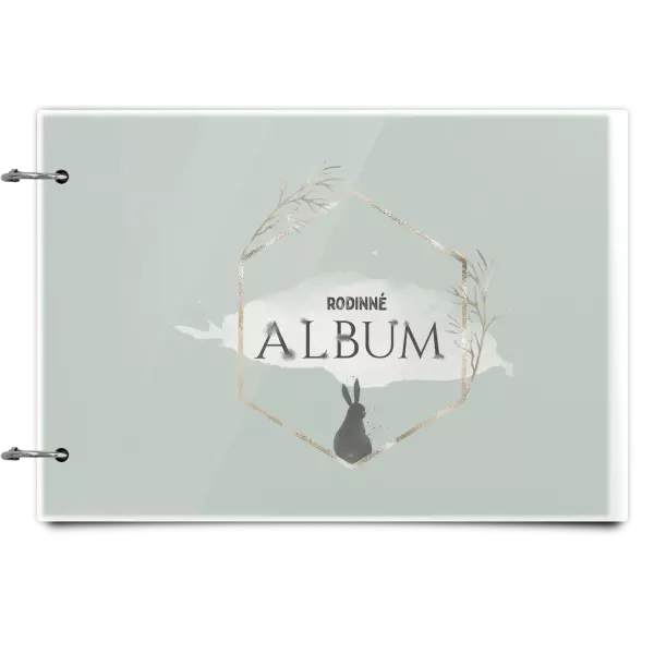 Plexi album sa sponami Zajac v zlatom šesťuholníku