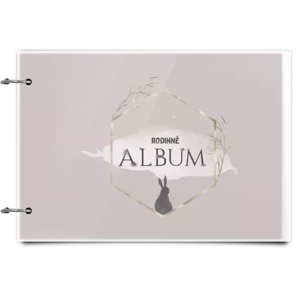 Plexi album sa sponami Zajac v zlatom šesťuholníku
