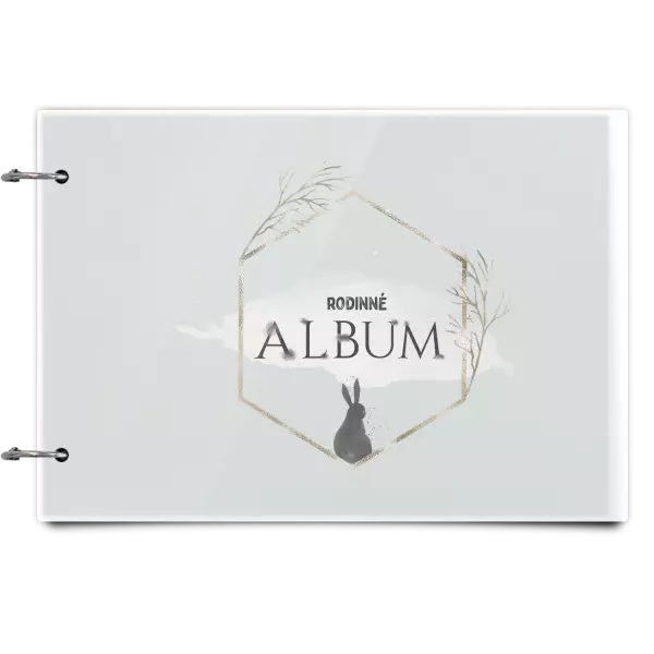 Plexi album sa sponami Zajac v zlatom šesťuholníku