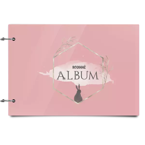 Plexi album sa sponami Zajac v zlatom šesťuholníku