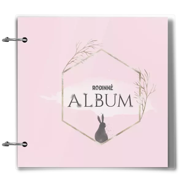 Plexi album sa sponami Zajac v zlatom šesťuholníku