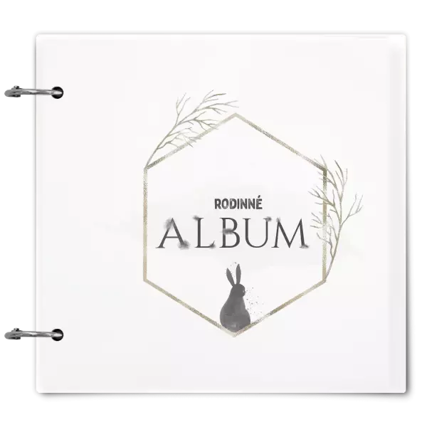 Plexi album sa sponami Zajac v zlatom šesťuholníku