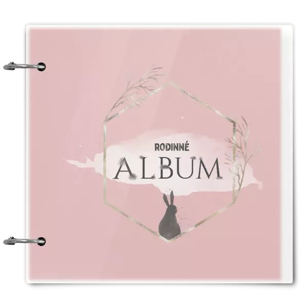 Plexi album sa sponami Zajac v zlatom šesťuholníku