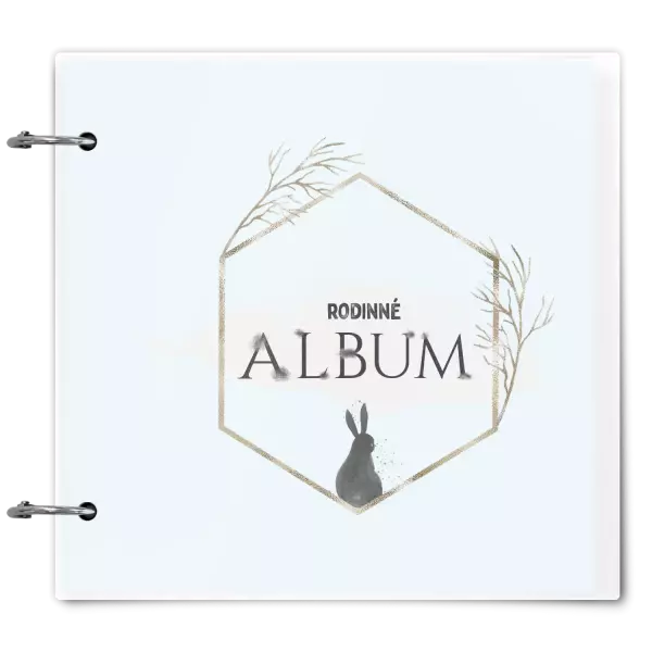 Plexi album sa sponami Zajac v zlatom šesťuholníku