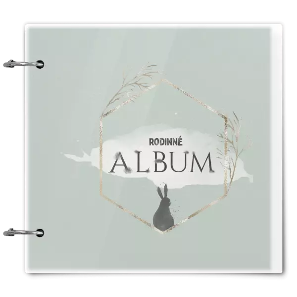 Plexi album sa sponami Zajac v zlatom šesťuholníku