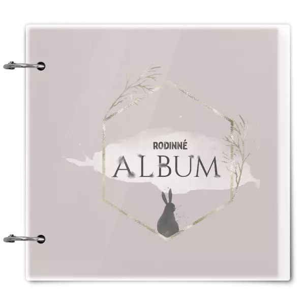 Plexi album sa sponami Zajac v zlatom šesťuholníku