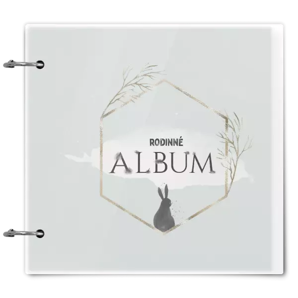 Plexi album sa sponami Zajac v zlatom šesťuholníku