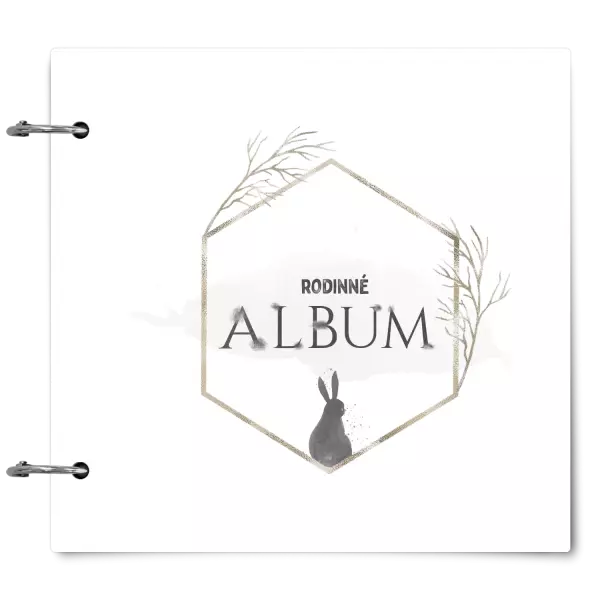 Plexi album sa sponami Zajac v zlatom šesťuholníku