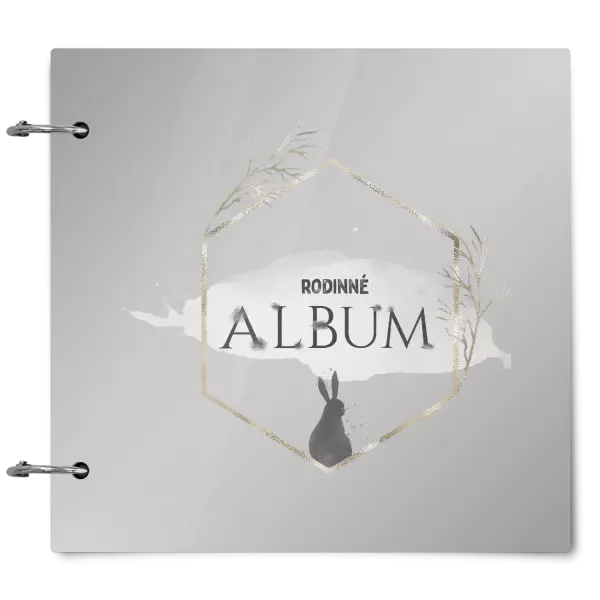 Plexi album sa sponami Zajac v zlatom šesťuholníku