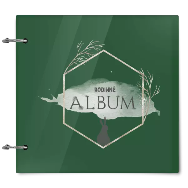 Plexi album sa sponami Zajac v zlatom šesťuholníku