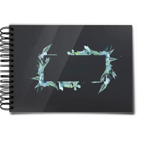 Plexi album s krúžkovou väzbou Zelené lístočky s menom