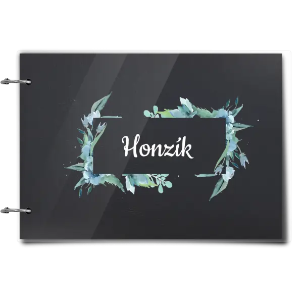 Plexi album sa sponami Zelené lístočky s menom