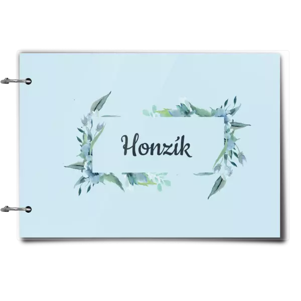 Plexi album sa sponami Zelené lístočky s menom