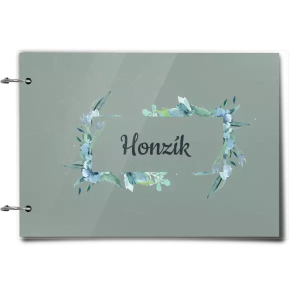 Plexi album sa sponami Zelené lístočky s menom