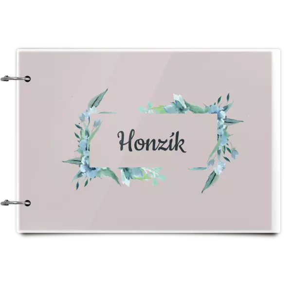 Plexi album sa sponami Zelené lístočky s menom