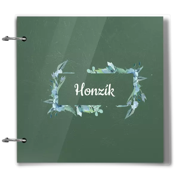 Plexi album sa sponami Zelené lístočky s menom