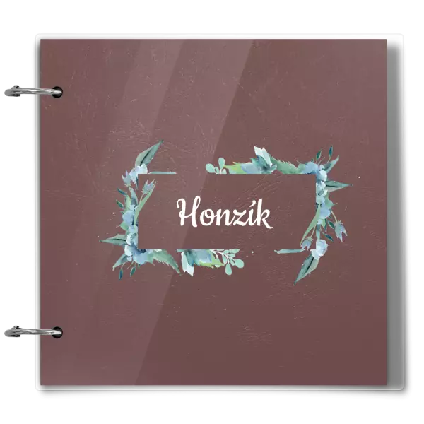 Plexi album sa sponami Zelené lístočky s menom