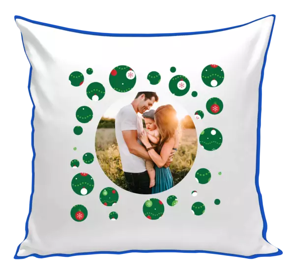 Vianočný vankúš Zelené vianočné ozdoby