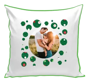 Vianočný vankúš Zelené vianočné ozdoby