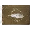 Drevený album s krúžkovou väzbou Zlatý jeleň v šesťuholníku