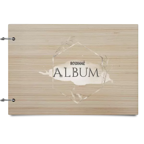 Drevený album so sponami Zlatý jeleň v šesťuholníku