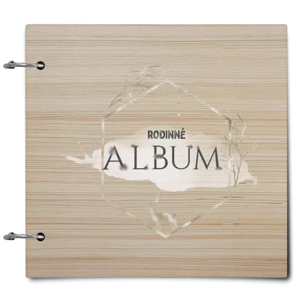 Drevený album so sponami Zlatý jeleň v šesťuholníku