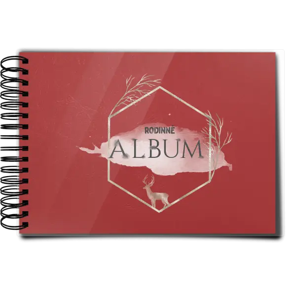 Plexi album s krúžkovou väzbou Zlatý jeleň v šesťuholníku