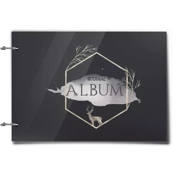 Plexi album sa sponami Zlatý jeleň v šesťuholníku