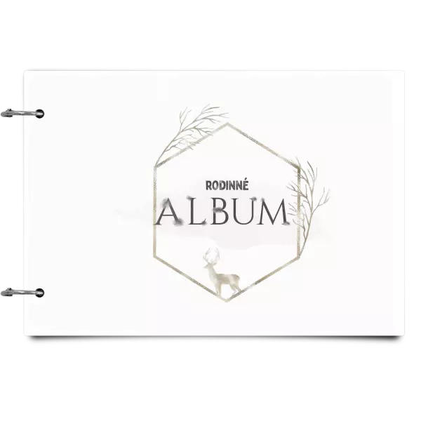 Plexi album sa sponami Zlatý jeleň v šesťuholníku