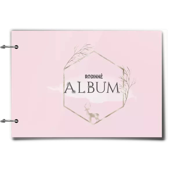 Plexi album sa sponami Zlatý jeleň v šesťuholníku