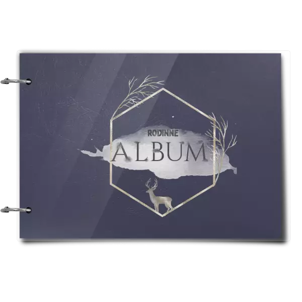 Plexi album sa sponami Zlatý jeleň v šesťuholníku