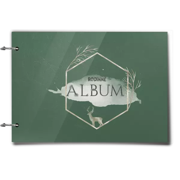 Plexi album sa sponami Zlatý jeleň v šesťuholníku