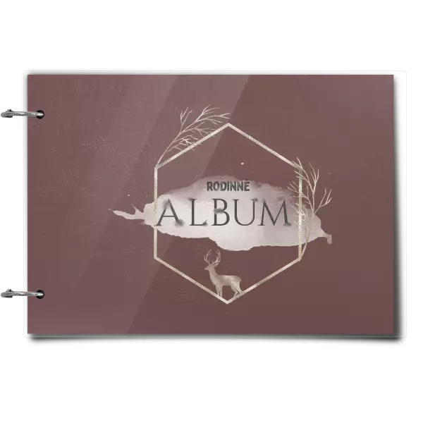 Plexi album sa sponami Zlatý jeleň v šesťuholníku