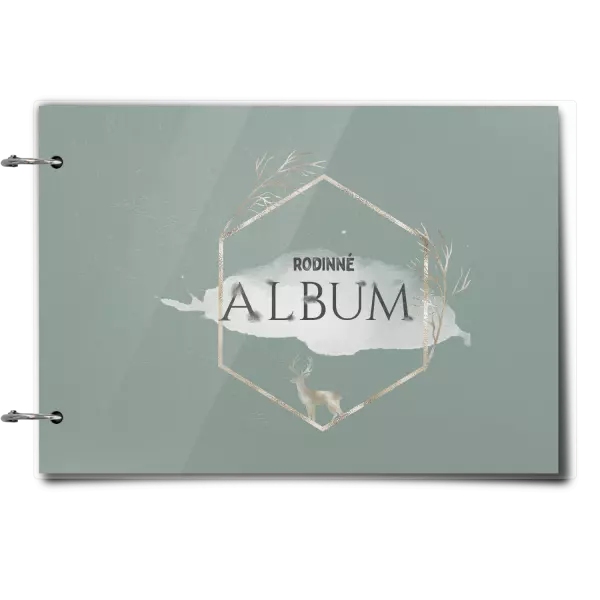 Plexi album sa sponami Zlatý jeleň v šesťuholníku