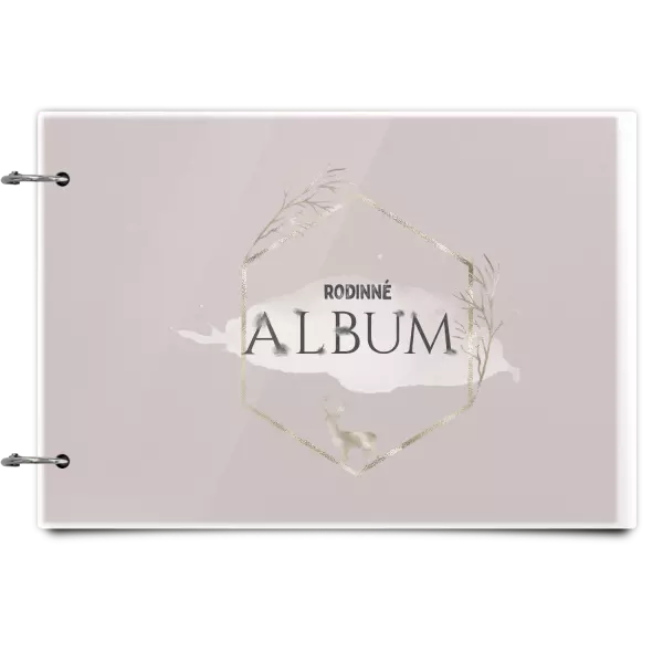 Plexi album sa sponami Zlatý jeleň v šesťuholníku