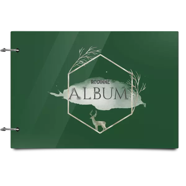 Plexi album sa sponami Zlatý jeleň v šesťuholníku