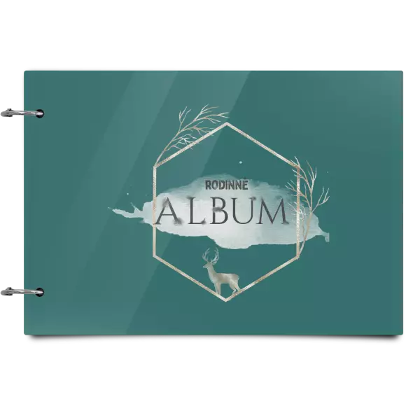 Plexi album sa sponami Zlatý jeleň v šesťuholníku