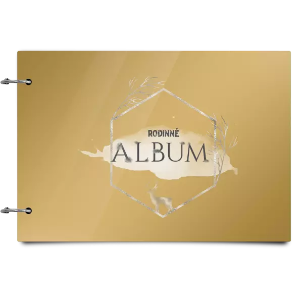 Plexi album sa sponami Zlatý jeleň v šesťuholníku