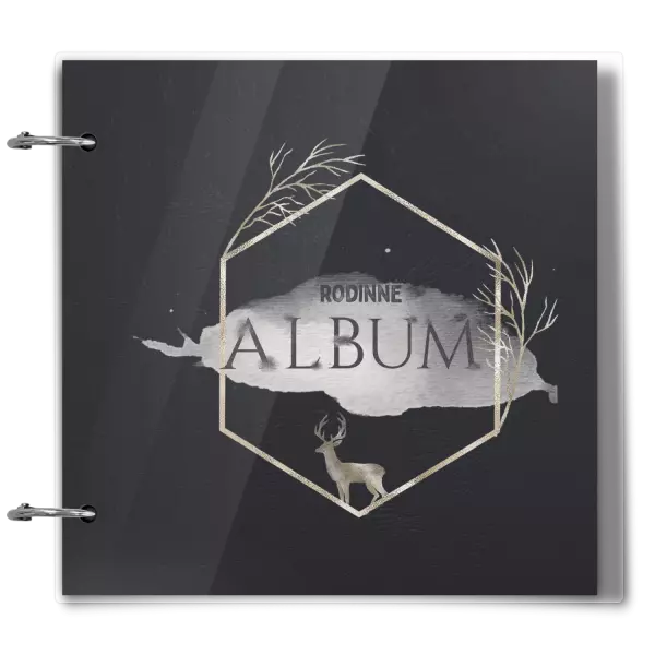 Plexi album sa sponami Zlatý jeleň v šesťuholníku