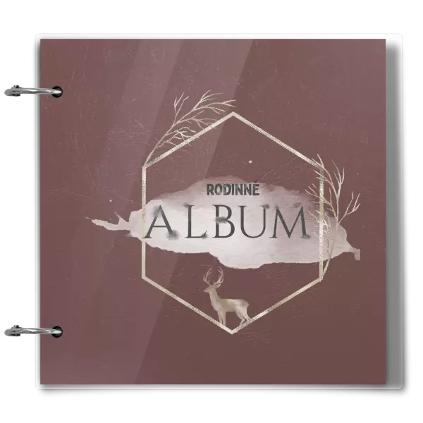 Plexi album sa sponami Zlatý jeleň v šesťuholníku