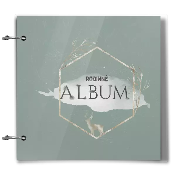 Plexi album sa sponami Zlatý jeleň v šesťuholníku