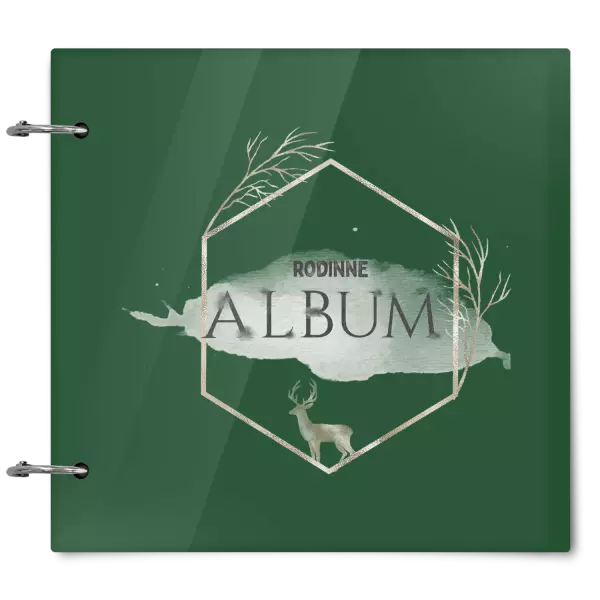 Plexi album sa sponami Zlatý jeleň v šesťuholníku