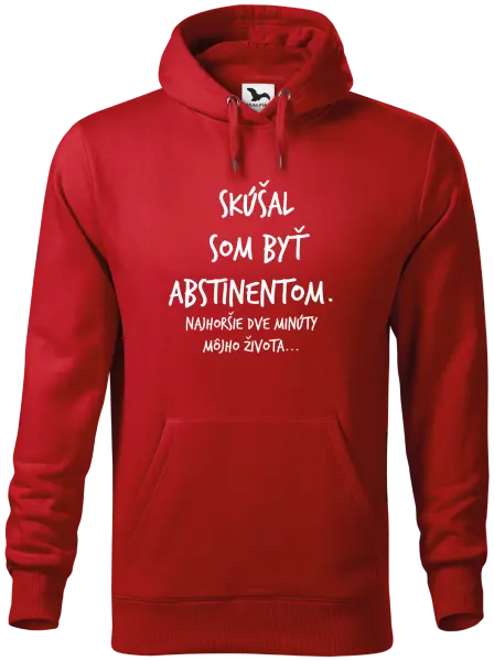 Pánska mikina Skúšal som byť abstinentom