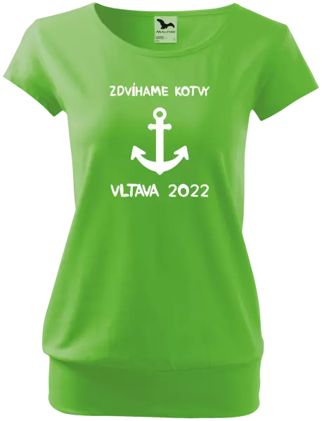 Dámske vodácke tričko Zdvíhame kotvy