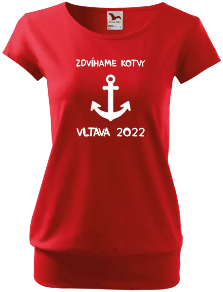 Dámske vodácke tričko Zdvíhame kotvy