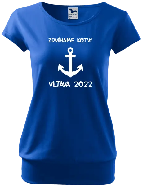 Dámske vodácke tričko Zdvíhame kotvy